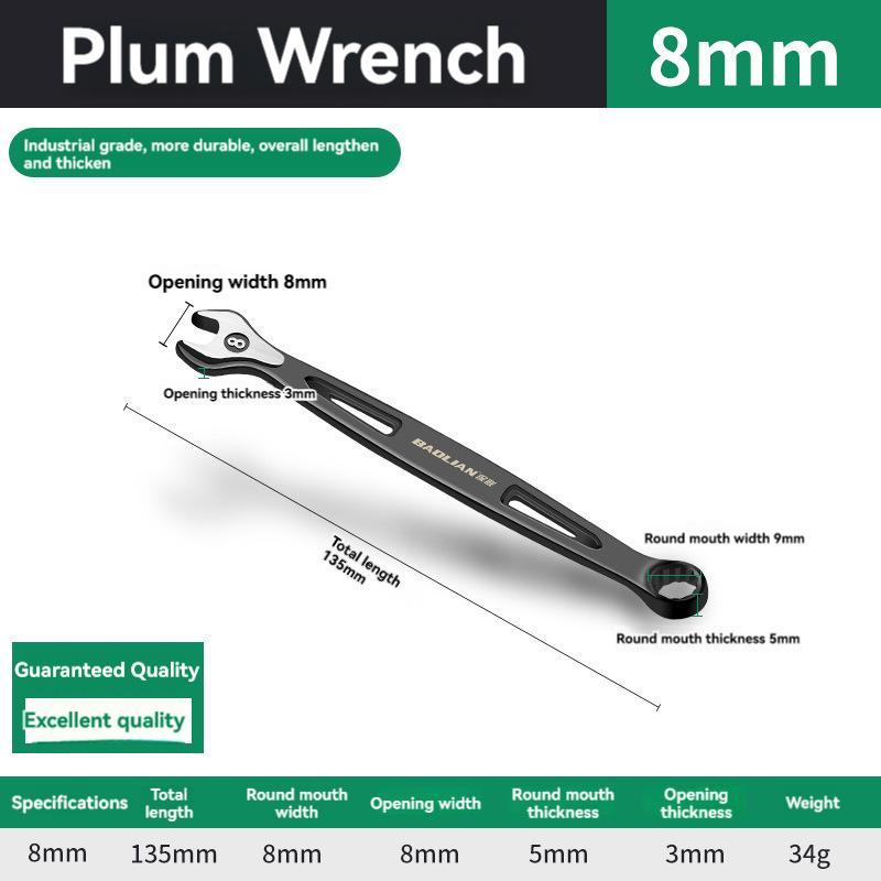 Durable Ratchet Wrench 8-32mm Plum Blossoms Open Combination Wrench Two-Way Double Fast Ratchet Wrench Auto Repair Tools