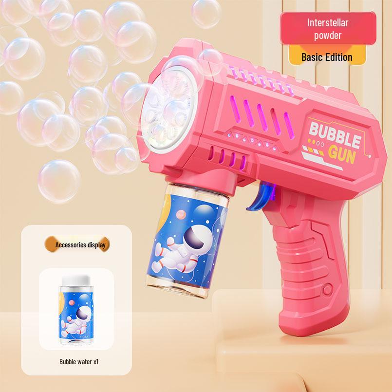 Jucărie Mașină de Baloane Gatling Portabilă cu 10 Orificii – Pistol Automat de Baloane pentru Copii