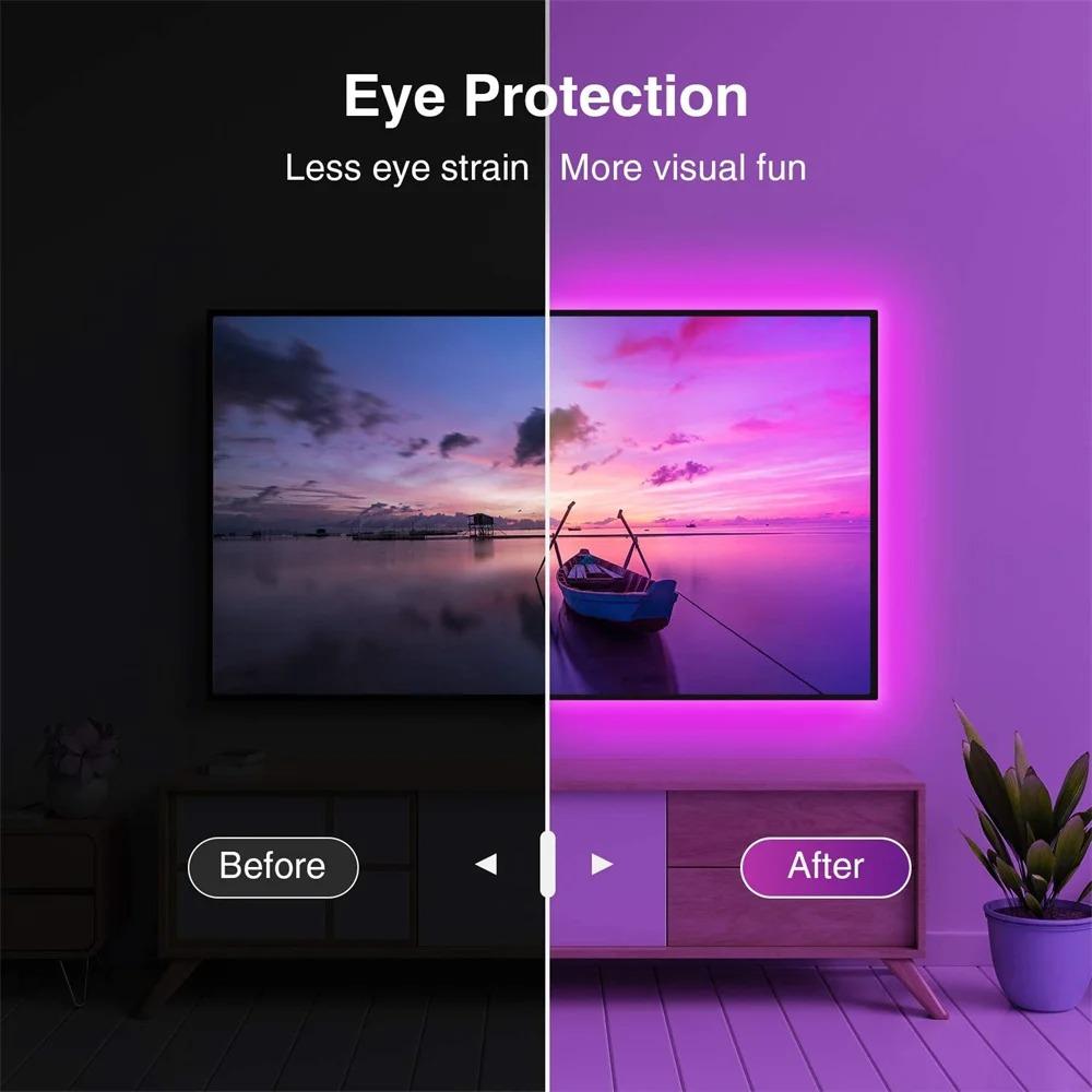 RGB5050 TV LED Backlight APP Remote Control USB 5V Ribbon Flexible Lamp For TV LED Tape Home Bedroom Gamer Room Decoration