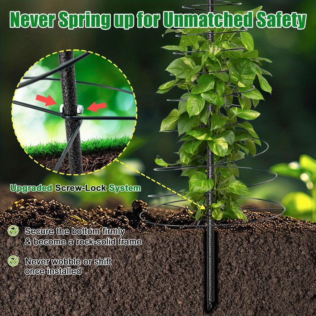 Spiral Frame Trellis for Climbing Plants Outdoor Indoor Metal Garden Plant Support for Pole Beans, Tomato, Sweet Pea, Clematis, Potted Plants, Vine