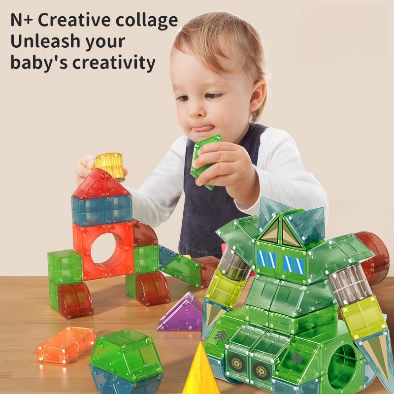 DIY Magnetic Building Block Bricks Military Construction Set Castle Shape Kids Educational  STEM Learning Toys Gift for kids