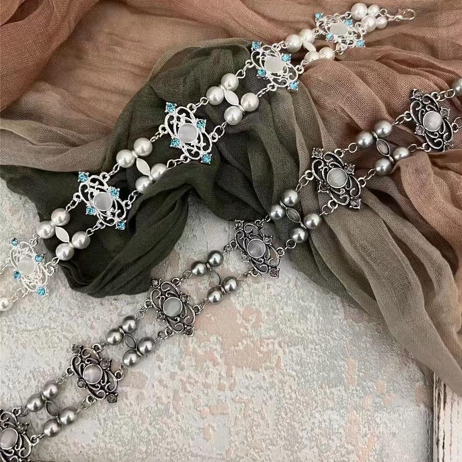 Spice Girl Y2K Sweet Cool Crystal Pearl Necklace Niche Light Luxury Design High Sense Choker Neck Chain Collarbone Chain Female