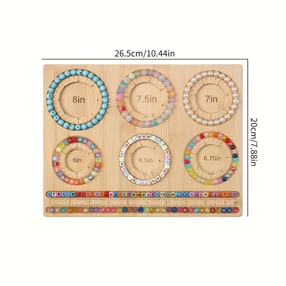 Multi-Bracelet Wood Beading Board Beading Organizer Beading Tray Plate Bead Maker For Jewelry Making Necklace Measuring Tool
