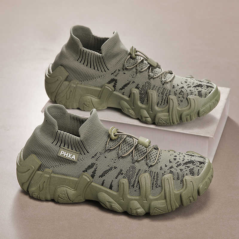 Fashion Round Foot Increase Height Beige Sports Shoes Loafers Men's Gray Sneakers Trainers For Man Low Cost Tenisky Basket Low Cost