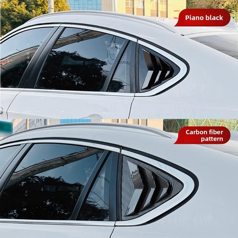 Car Rear Window Louvers Sticker For BMW X6 F16 2015- Rear Triangle Window Shade Spoiler Decoration Accessories