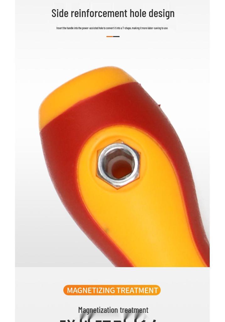 VANDESS Double-Head Screwdriver: Retractable 3mm & 6mm Flathead Phillips, Hardened S2 Steel.