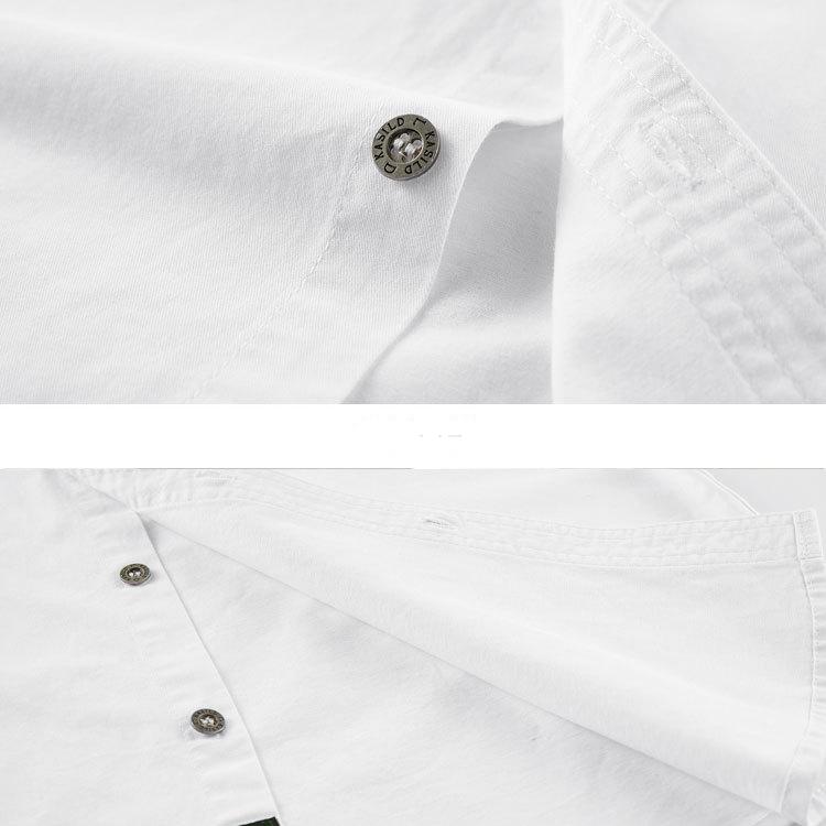 2024 модная мужская осенняя повседневная рубашка-карго в стиле милитари с тонкими — фото 6