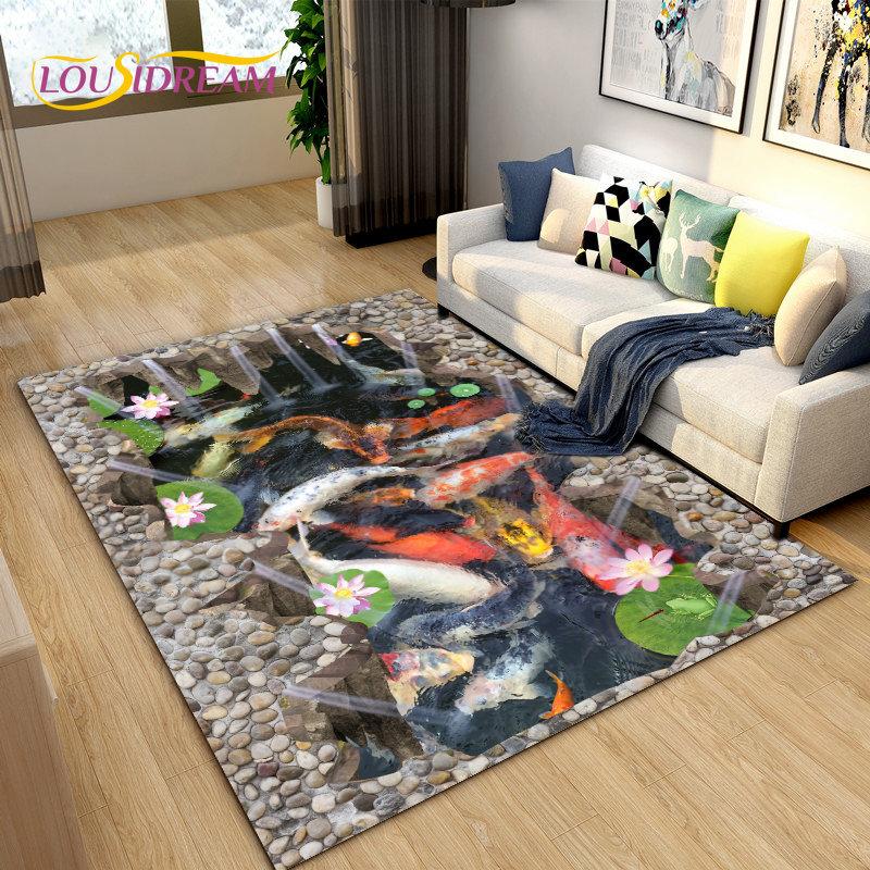 3D Illusion Animal,Zoon,Beast Area Rug Large,Carpet for Living Room Bedroom Sofa,Kitchen Doormat Non-slip Floor Mat Tapis Salon