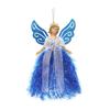Acrylic Crystal Christmas Tree Pendants Stereoscopic Clear Xmas Tree Hanging Ornaments DIY Angel/Elk/Angel Snowflake Piece Gift