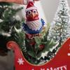Cute Christmas Rooster Ornament Cartoon Car Chicken Pendants Flat Rooster Pendant  New Years