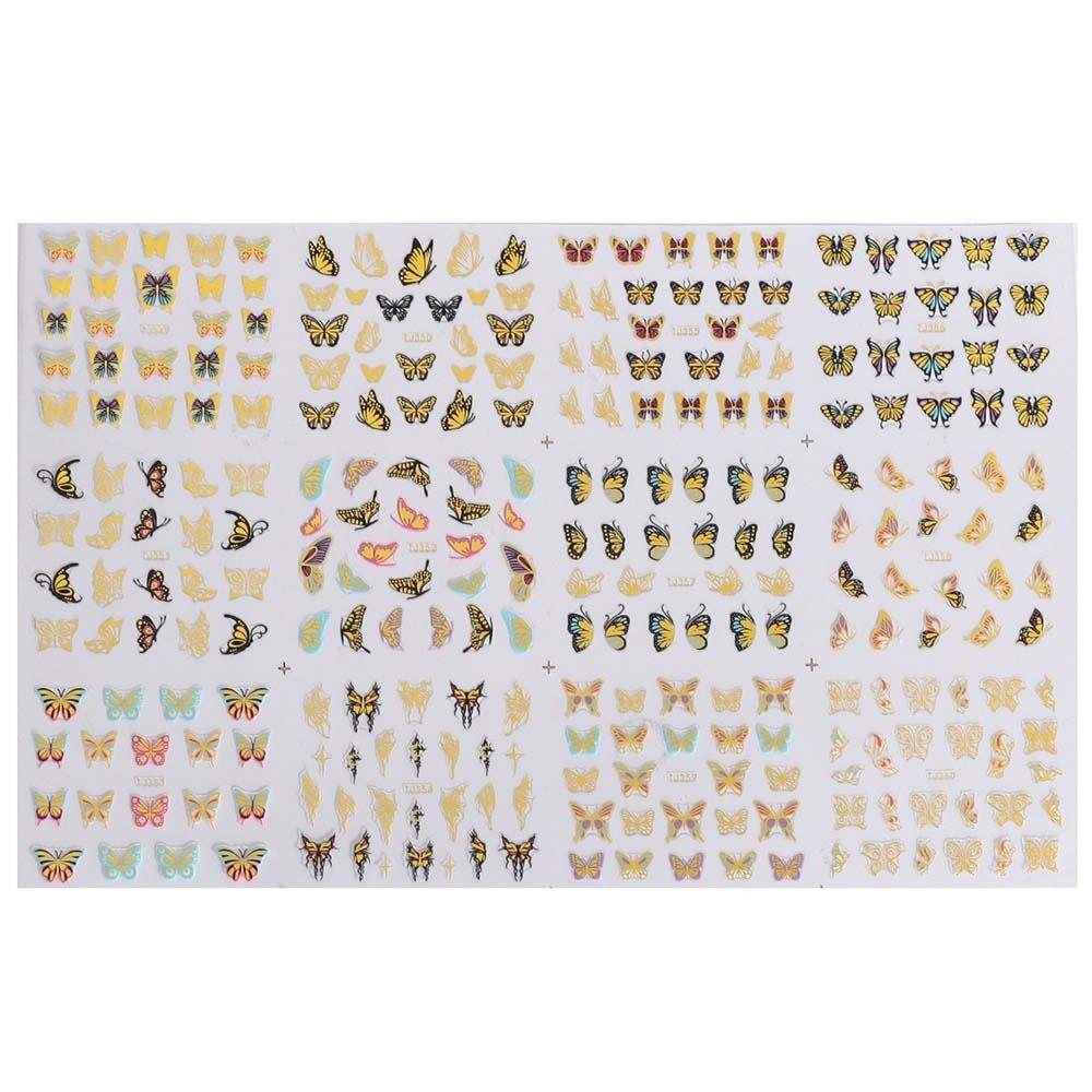Cheap Multicolor Butterfly Pattern Bronzing Butterfly Nail Stickers ...
