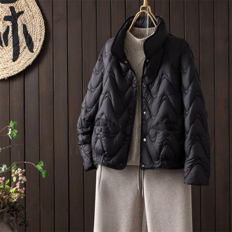 Womens Lightweight Down Jacket With Stand