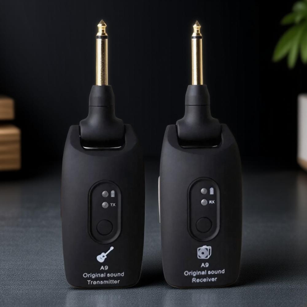 A9 Wireless Guitar System Built in 4 Channels Wireless Guitar Transmitter Receiver for Electric Guitar Bass Violin Accessories