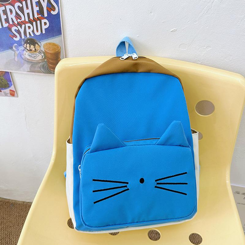 Cartoon Cat Kids Backpacks Kawaii Children's Handbags for Girls Boys Kindergarten Schoolbag Korean Toddler Travel Storage Bag