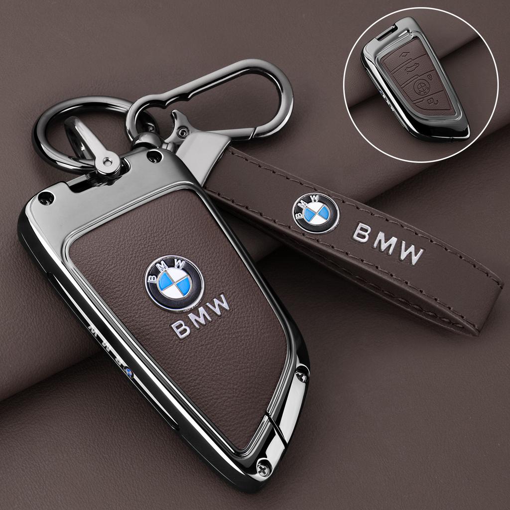SYSA3 Premium Leather Key Case Shell Buckle Special Car Key Cover For BMW X1 X3 X5 X6 X7 1 3 5 6 7 Series G20 G30 G11 F15 F16 G01 G02