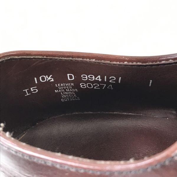 Vintage USA 70s-80s Weyenberg Massagic Leather U Tip Goodyear Welt Dress Shoes Size 10.5D 28.0cm Brown(USED)