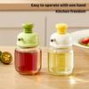 Press-top Glass Oil Bottle,Soy Sauce And Vinegar Condiment Bottle,Home Kitchen Spice Metered Oil Control Bottle