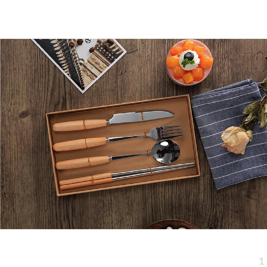 

Набор столовых приборов кухонные палочки для еды нержавеющая сталь 4шт.