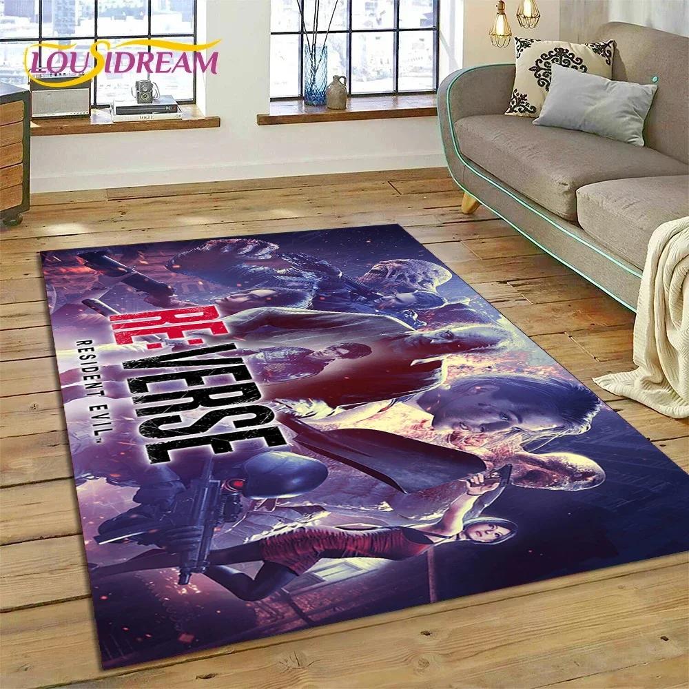 3D Horro Games R-Resident Evil Gamer Carpet Rug for Bedroom Living Room Home Sofa Decoration,Child Game Large Decor Floor Mat
