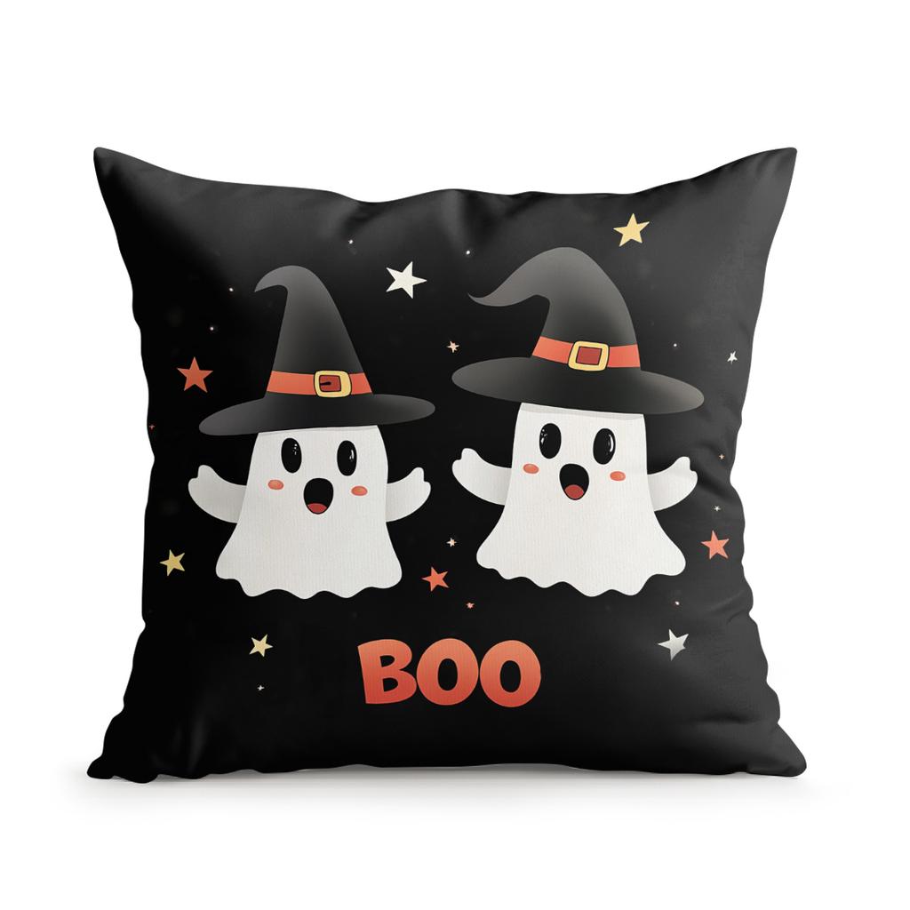 Cute Ghost Of Halloweencushions Pillowcase Polyester Cushion Cover Throw Pillow Sofa Decoration Pillowcover Home Decor