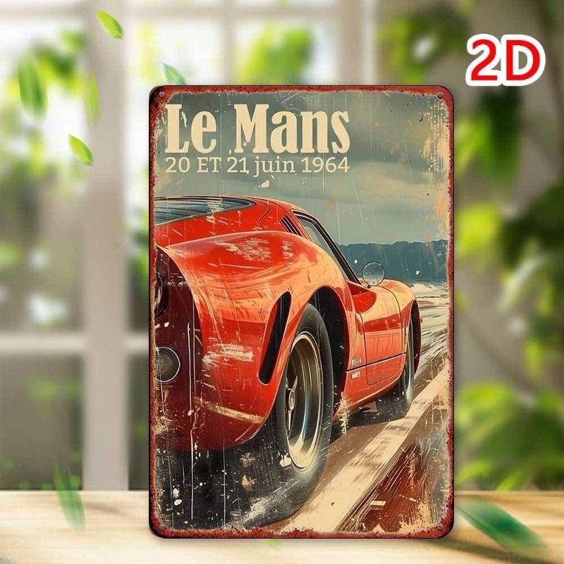 Avant-Garde Automotive Metal Art Painting for Garage Decor