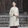 Zen Style Women's Pure Cotton Shirt Women's Spring and Autumn Meditation Clothes Cotton and Linen Chinese Style Tops