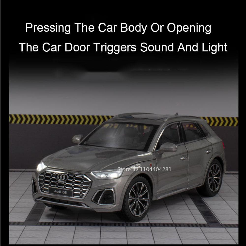 1:24 Q5 Rs7 Alloy Car Diecast Model Toys Front Wheel Steering 6 Doors Opened Sound Light Pull Back For Boyfriend's Birthday Gift