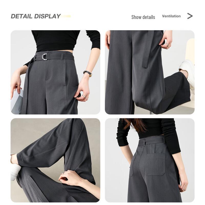 Women's High-Waist Wide-Leg Casual Trousers