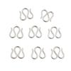 30Pcs Stainless Steel Gold Color W Shape End Clasps Hooks Chain Connectors For Bracelet Necklace DIY Jewelry Making Supplies