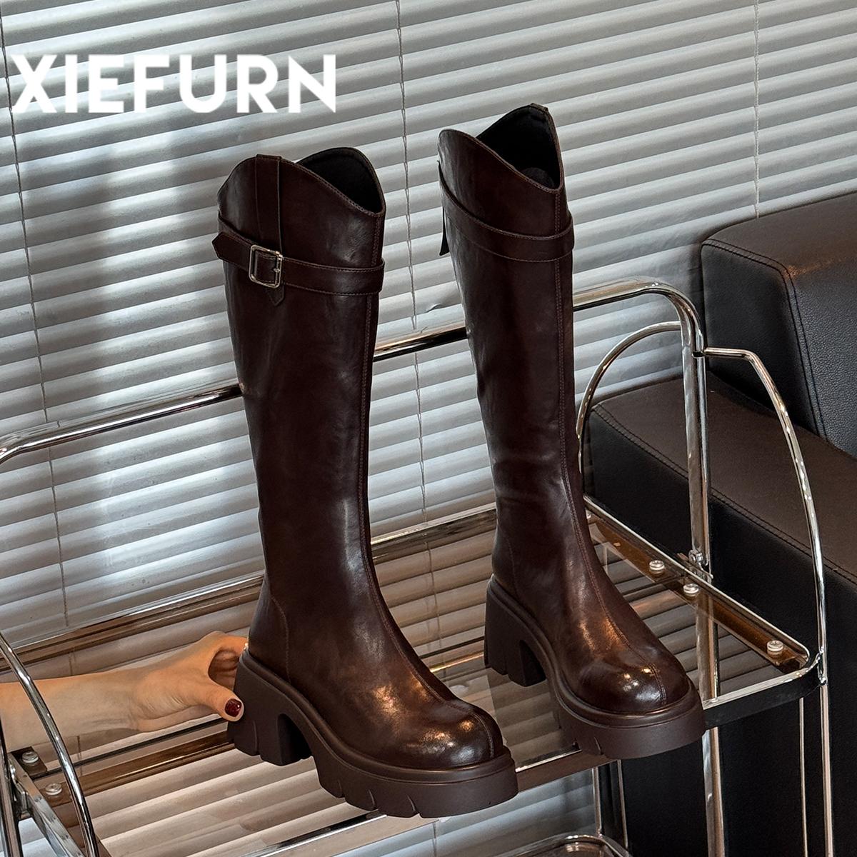 

Осенние ботинки с V-образным вырезом Lan Cabinet 2025, но на толстой подошве до колена для увеличения роста, модные ботинки не спадают, рыцарские ботинки для женщин 40 коричневый