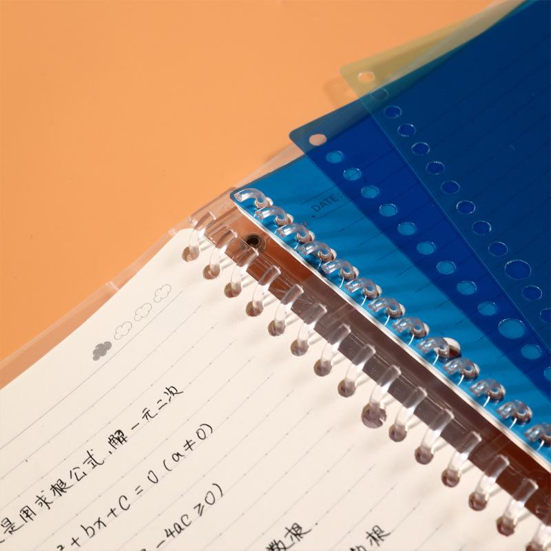 PP Plastic Index Page Dividers: A5 (20 Holes), B5 (26 Holes), A4 (30 Holes) - Color-Coded for Binder Classification