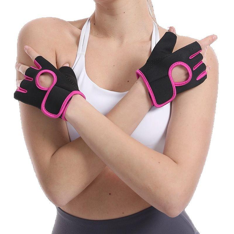 Women Men Fitness Gym Gloves Weightlifting Gloves Half Finger Breathable Non-Slip Gel Pad Bodybuilding Training Dumbbells Gloves