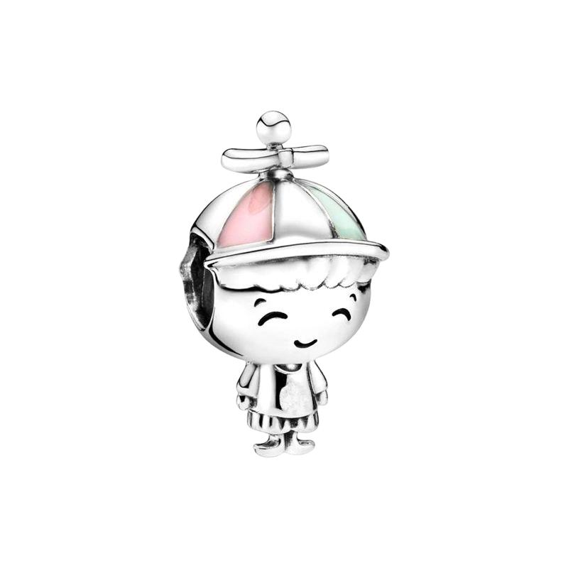 Liten flicka Liten pojke Berlockpärlor Hänge Passar Orm Silverarmband Halsband För DIY-smycken Kvinnors Gåva