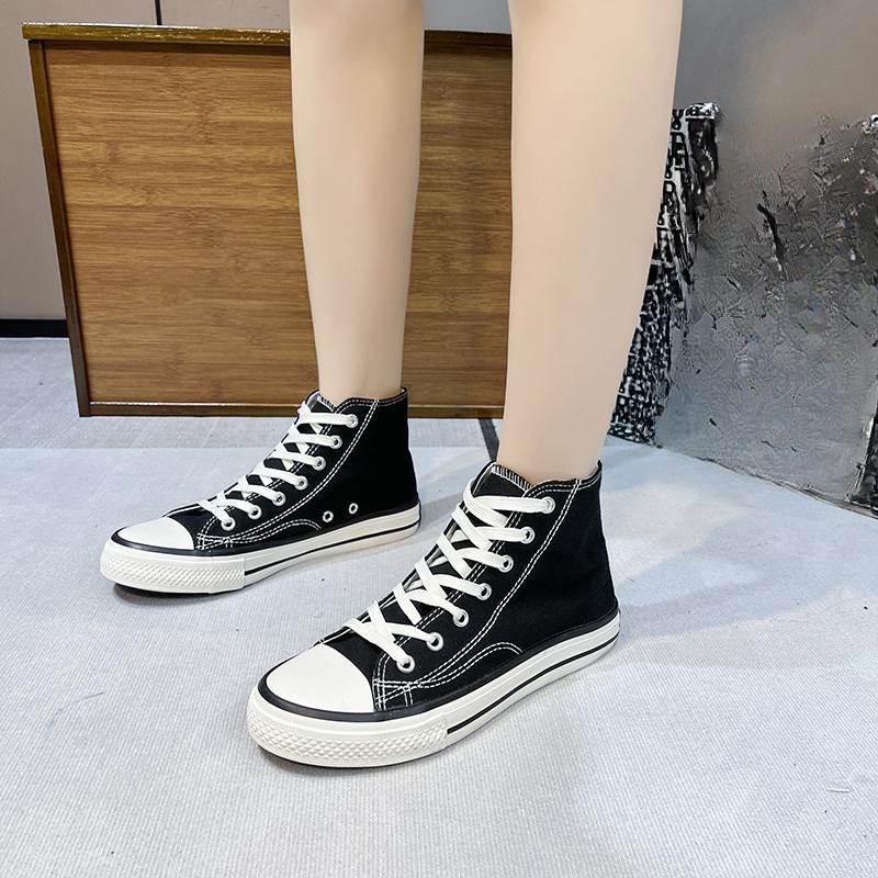 Женская мода 2025 года вулканизированная обувь женские кроссовки новые радужные ретро-холщовые туфли модные удобные высокие туфли для женщин 35 1980₽