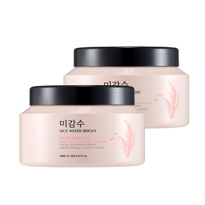 The Face Shop Rice Water Bright Facial Cleansing Cream 400ml – Hydrating & Brightening Makeup Remover