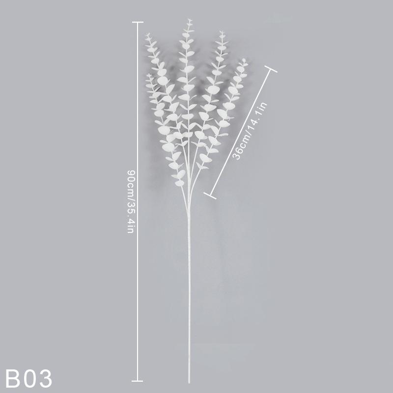 

1 пучок Имитация Белый Эвкалипт Свадебная Вечеринка Оформление Сцены Отеля DIY Аксессуары для Домашнего Декора Искусственное Растение Реквизит для Фото