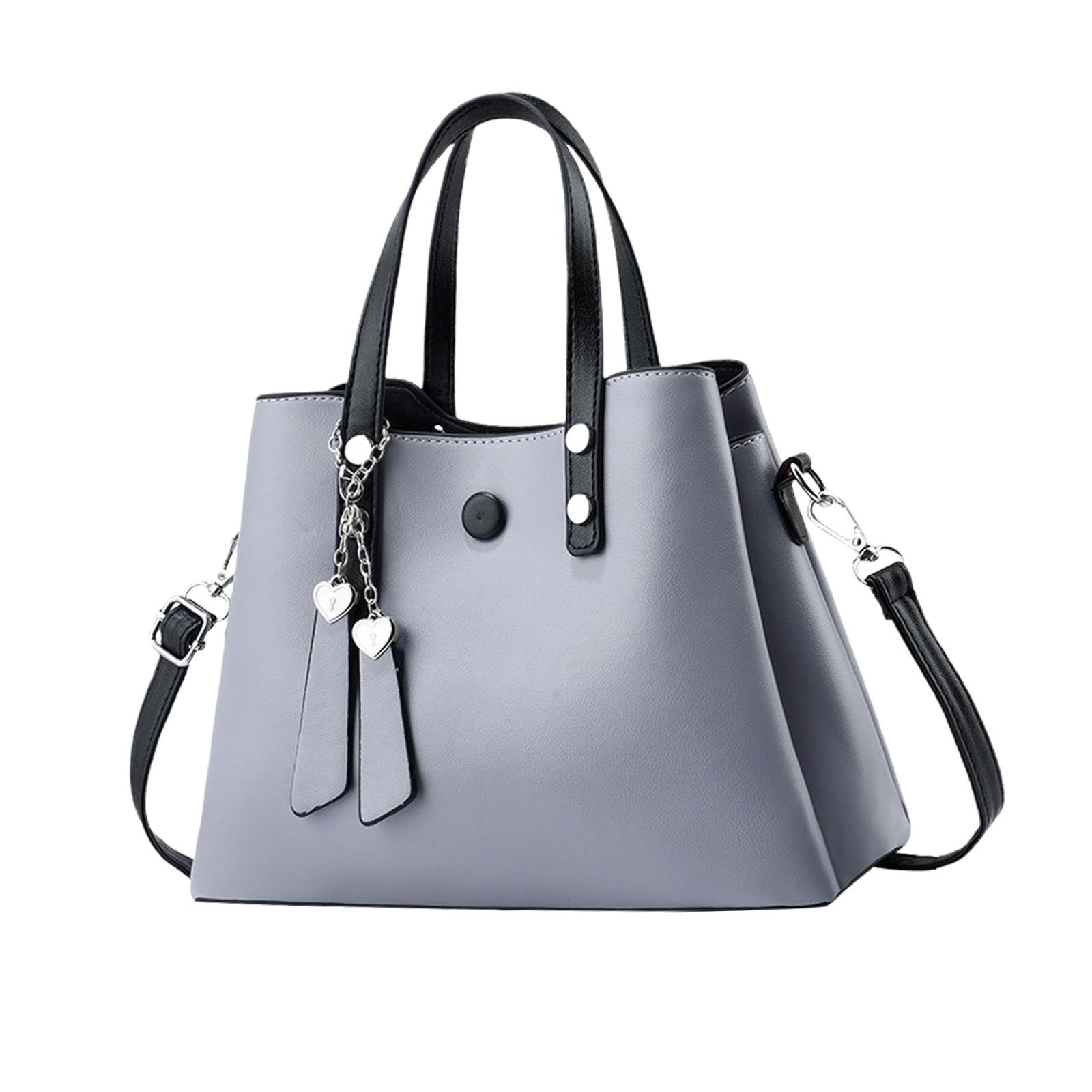 

NICOLE & DORIS Women s Handbag, Vertical, Three-Layer Design, Large Capacity, 2-Way Shoulder Bag with Turn Lock and Zipper Closure, Waterproof PU