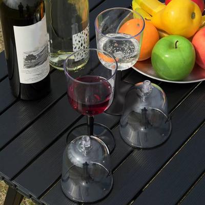 Yousheng Outdoor Camping Collapsible Wine Glass with Detachable Stem Portable Unbreakable Clear Wine Goblet Travel Shatterproof Plastic Champagne Cup