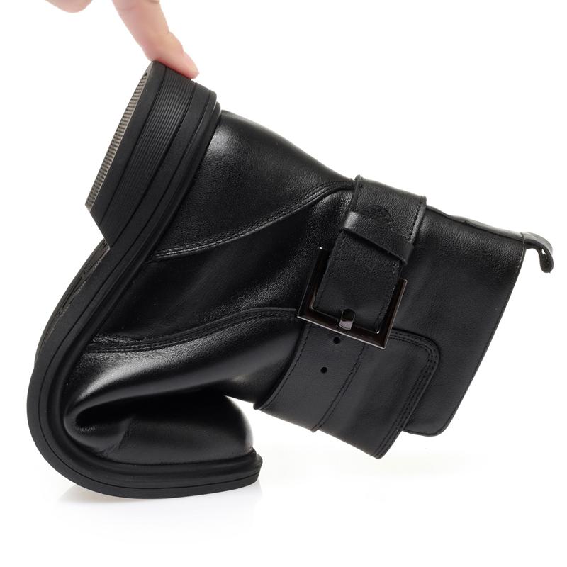 Fashion AIYUQI Women's Winter Boots 2025 New Genuine Leather Wool Warm Women's Short Boots Llarge Size 41 42 43 Women Motorcycle Boots