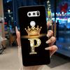 Phone Case For LG V30/V30 Plus/V30S ThinQ/V35 ThinQ Soft Silicone Beautiful Trendy Crown Letter Pattern Black Case Casing
