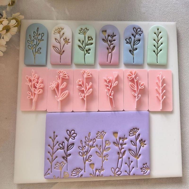 User Friendly Clay Leaf Molds with Anti Adhesive Surfaces Crafting Clay Molds for Creative Projects and Gift Making