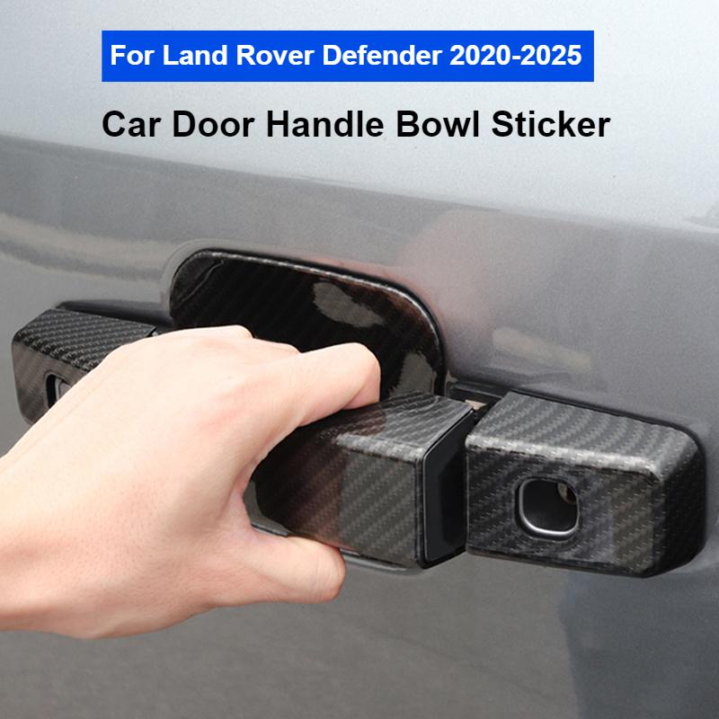 For Land Rover Defender 90 110 2020-2025 Car Door Bowl External Handle Stick Door Decorative Strip Outside Door Handle Stickers FG4