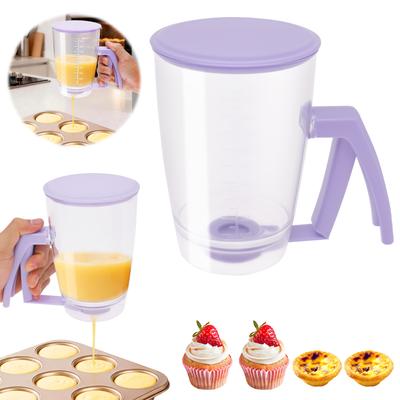 900/1000 ML Distributeur de Pâte à Pancakes Manuel Séparateur de Pâte à Gaufres Entonnoir de Cuisson Polyvalent pour Pancakes Crêpes Cupcakes