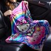 1pc Hello Kitty, Rainbow blanket Lightweight Flannel Throw for Sofa Bed Travel Camping Livingroom Office Couch Chair