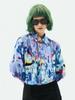GREEDILOUS Liquid Print Tuxedo-Detailed Shirt