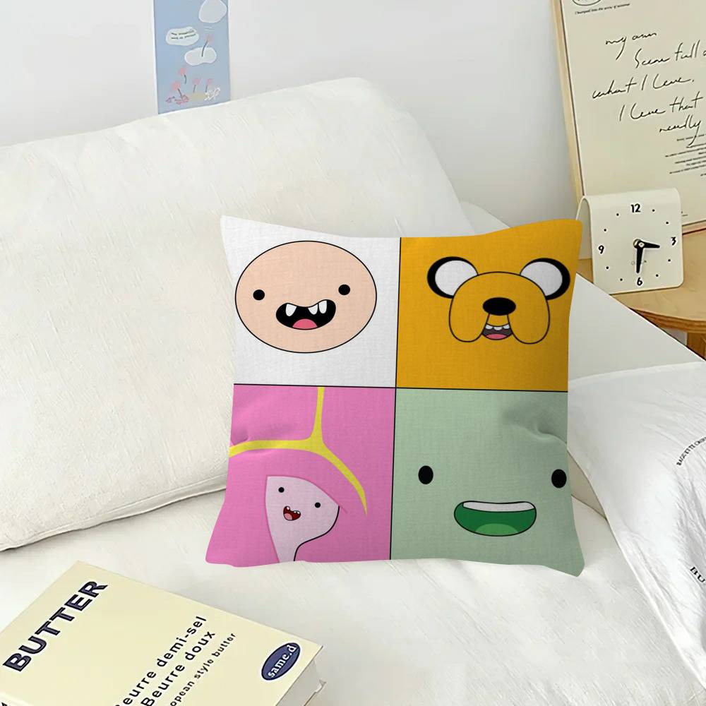 Cushion Cover Inches Farmhouse Decor Home Throw Pillow Covers for Anime A-Adventure Times Couch Decorations