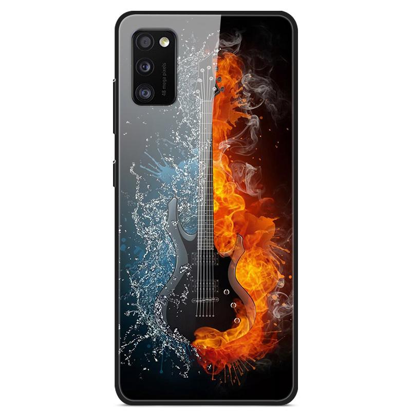 Para Samsung A41 Funda A31 A71 A51 Cristal Templado Cubiertas Traseras Rígidas Para Samsung Galaxy A51 Fundas de Teléfono Fundas Protectoras Coque A 41