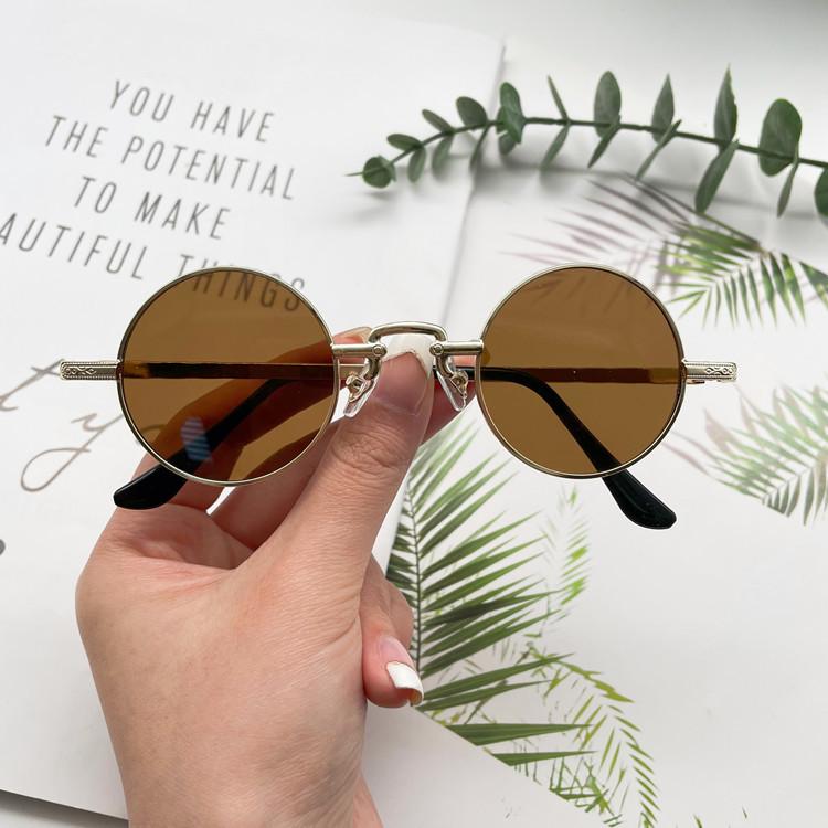 Retro Hip Hop Sunglasses Small Frame Round Street Shot Mini Small Glasses Funny Sunglasses Small Prince Glasses