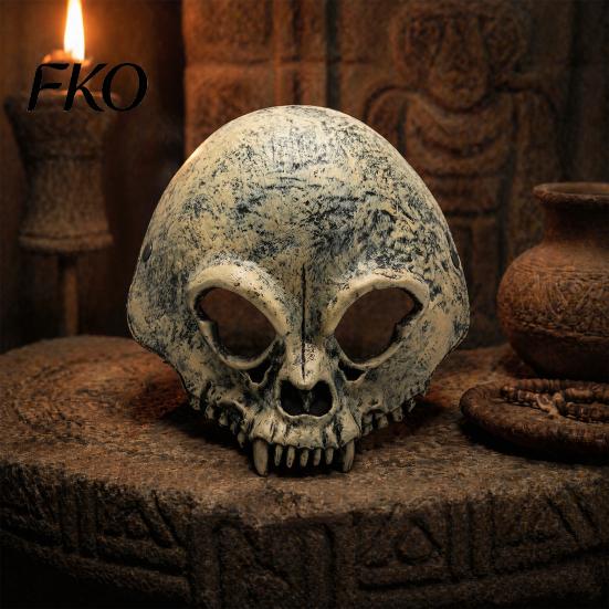 Masque Crâne en Mousse Halloween Demi-Masque, Horreur avec Sangle Réglable, Mascarade Durable pour Hommes Adultes, Accessoires de Fête Déguisement Cosplay