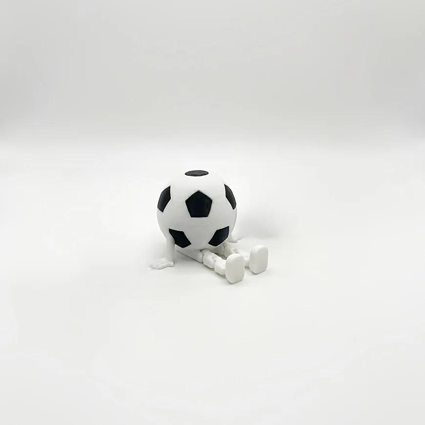 Mini Soccer Player Figurine Single Piece, Football Sculpture for Home Office Decoration & Souvenir